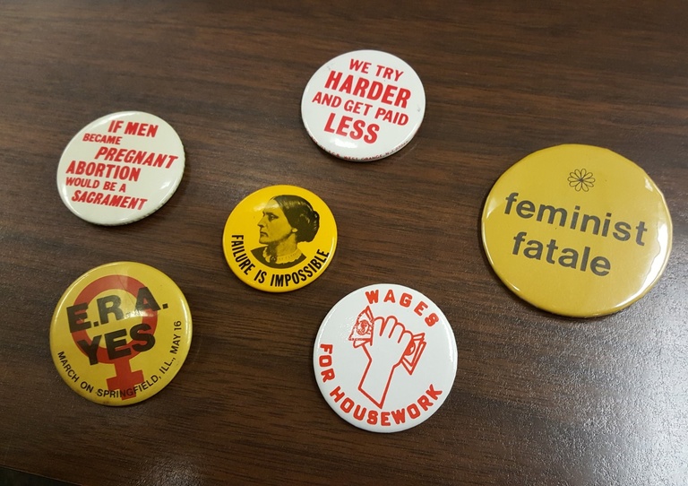 Political buttons from the Iowa Women's Archives collection
